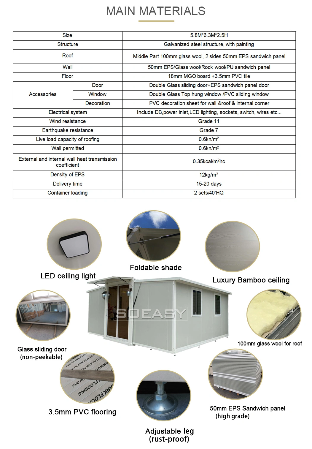 Fold out Expanding Tiny House Mobile Modular Shipping Double Bedroom Holiday House Container Prefabricated Prefab Resort Portable Home Farm House