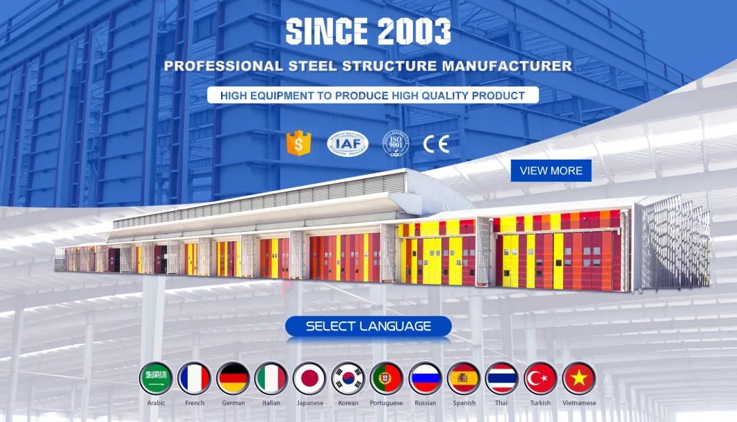 Modern Prefab Steel Structure Building Prefabricated Warehouse/Workshop/Aircraft Hangar/Office Construction Material