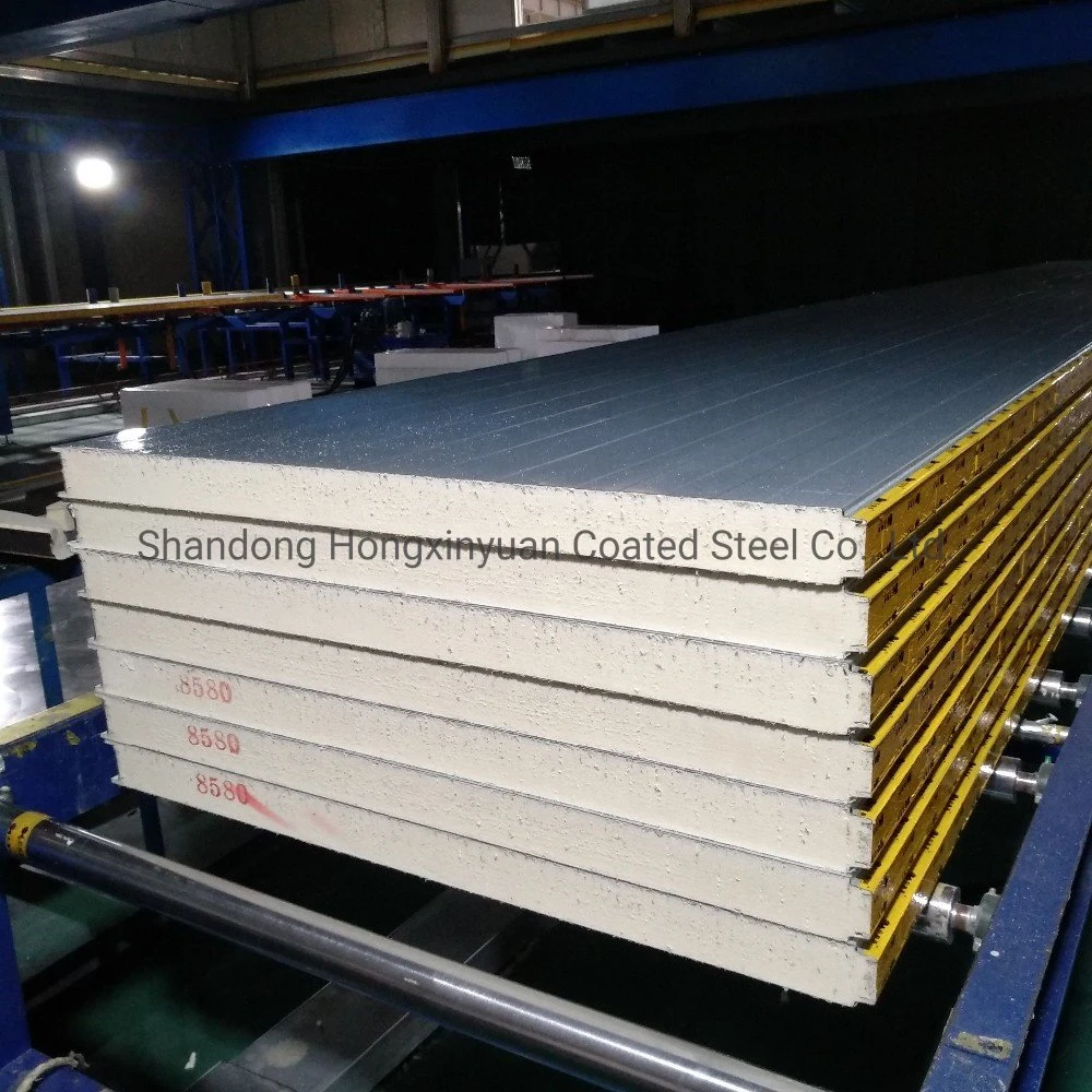 Heat Insulation PU/PIR Polyurethane Sandwich Panel for Work Shop Cold Storage Room