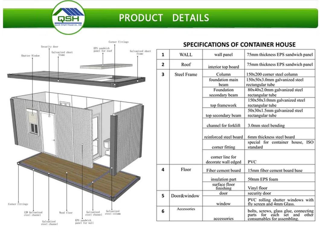 China Factory 20FT/40FT Luxury/Expandable/Modular/Mobile/Prefab/Prefabricated/Portable/Container House Price for Home/Office/Living/Flat Pack