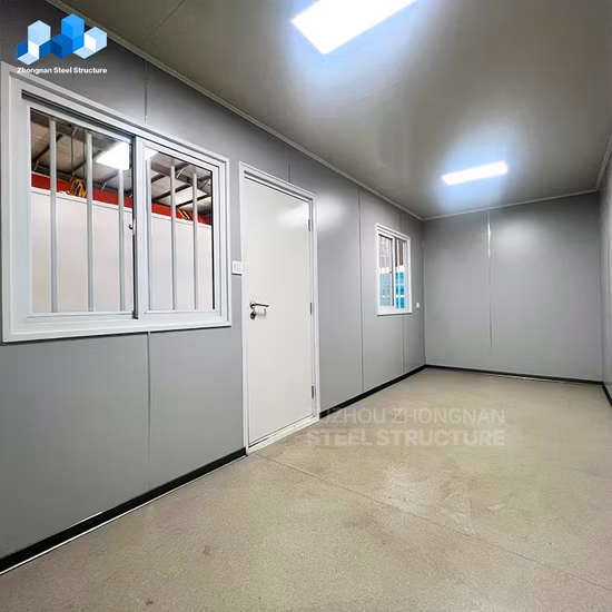 Maison de conteneur extensible de 20 pieds et maison de conteneur à plat