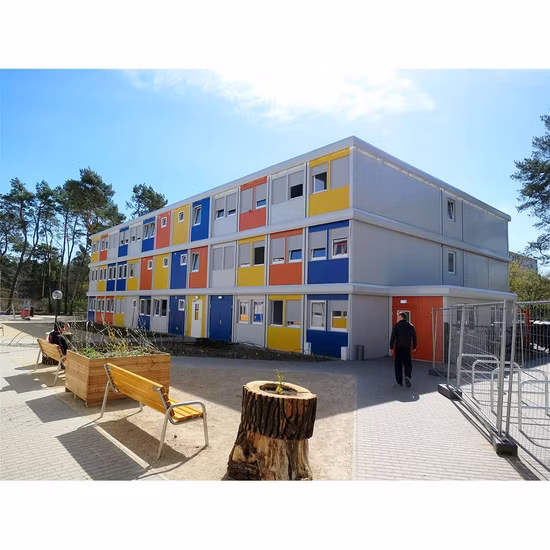Préfabriqué mobile Minuscules bureaux temporaires Maison mobile Dortoir Maison portable modulaire Logement pour réfugiés Stockage d'outils Minuscule maison de conteneur extensible
