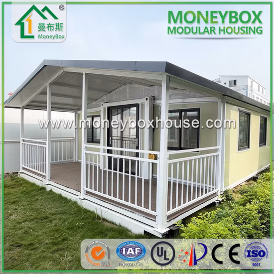 20FT Nouveau Luxe Moderne Préfabriqué Modulaire Pliable Mobile Vivant Portable Mobile Clé En Main Minuscule Préfabriqué Expédition Conteneur Extensible Maison